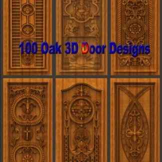 100 Oak Artcam 3D Door Designs